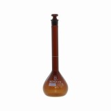 メスフラスコ　茶　100ml　シバタ