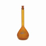 メスフラスコ　茶　1000ml　シバタ